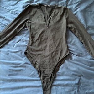 Zara black low cut bodysuit